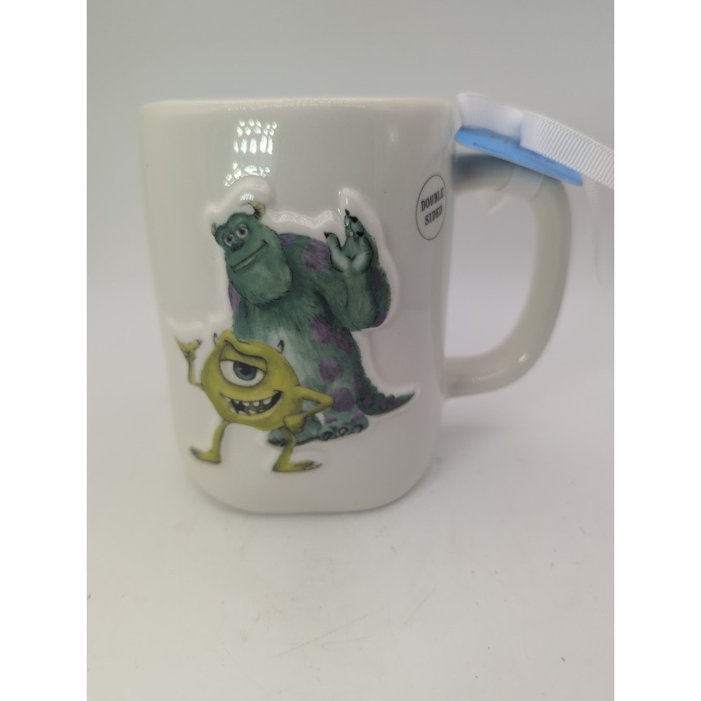 Rae Dunn x Disney Pixar Monsters Inc Double-sided Ceramic Mug -SCREAM TEAM- NWT
